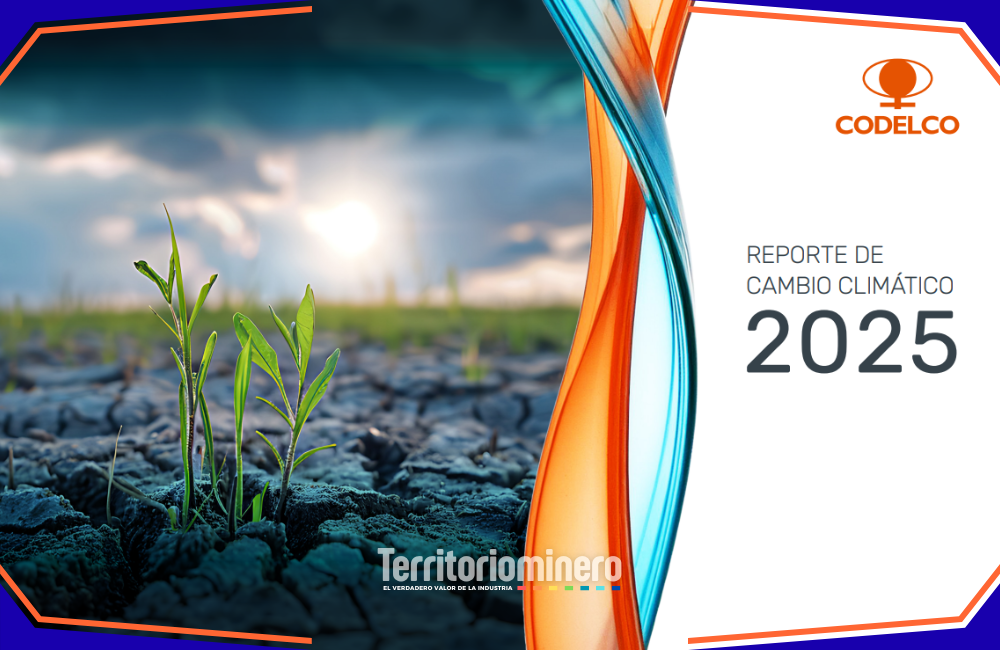 Rubén Alvarado presenta el primer Reporte de Cambio Climático de Codelco en Santiago.