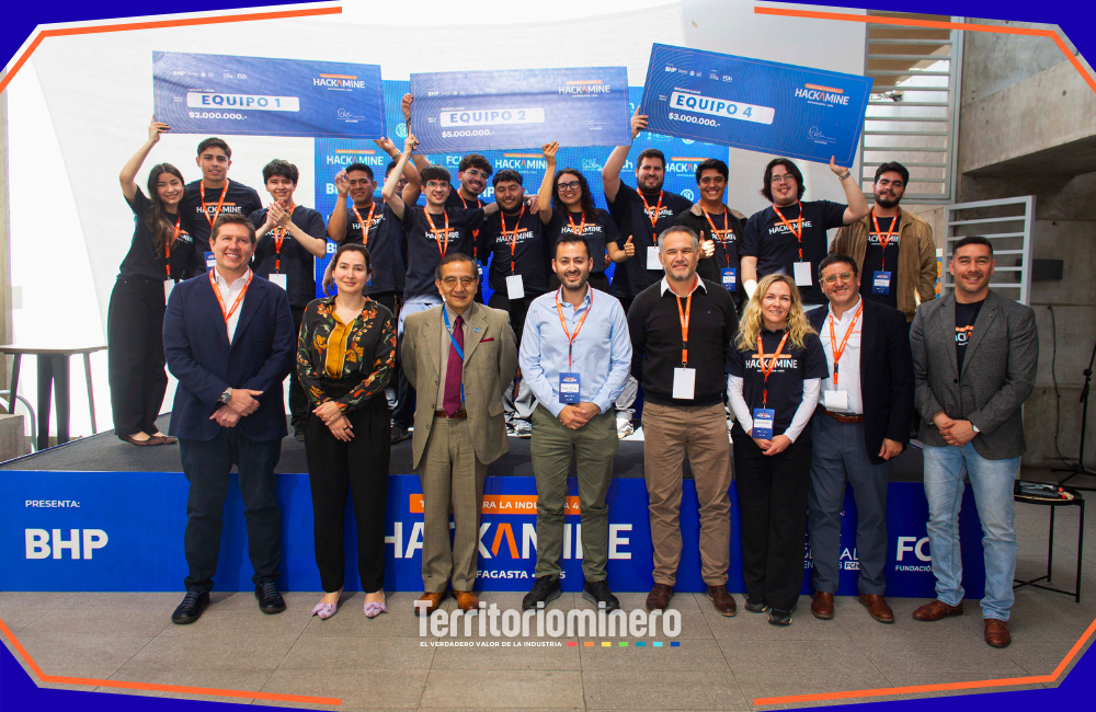 Estudiantes presentan soluciones tecnológicas durante Hackamine 2025 en Antofagasta, organizado por BHP y HEUMA.