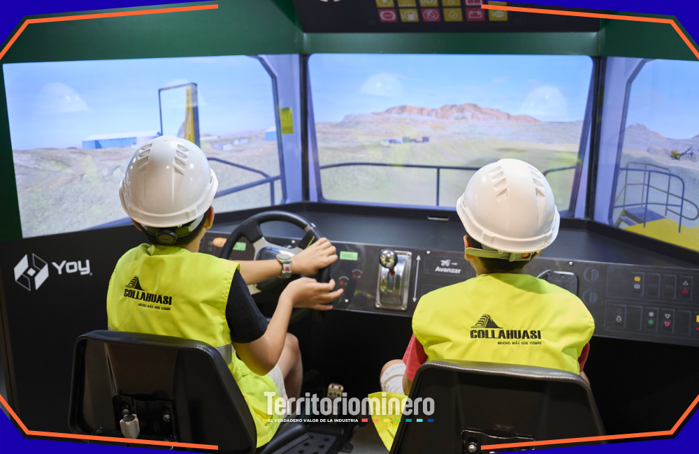 Collahuasi lleva la minería del cobre a la infancia con experiencia en KidZania Niños y niñas participan en la Escuela de Minería de Collahuasi en KidZania Santiago utilizando simuladores CAEX.