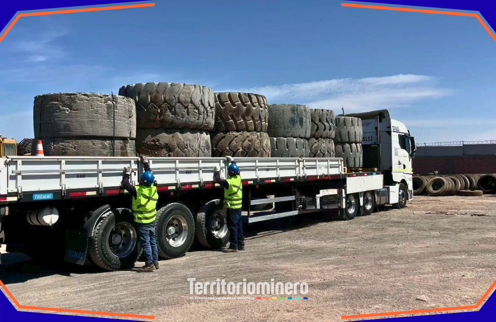Codelco valoriza neumáticos fuera de uso y marca hito en economía circular Valorización de neumáticos mineros fuera de uso de Codelco mediante sistema colectivo Neuvol en el norte de Chile.