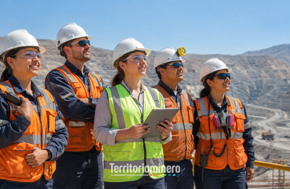 Compañías mineras lideran ranking de atractivo laboral en Chile Trabajadores de la minería chilena en faena tras liderazgo de Antofagasta Minerals, Codelco, Anglo American y BHP en ranking laboral Randstad 2026.