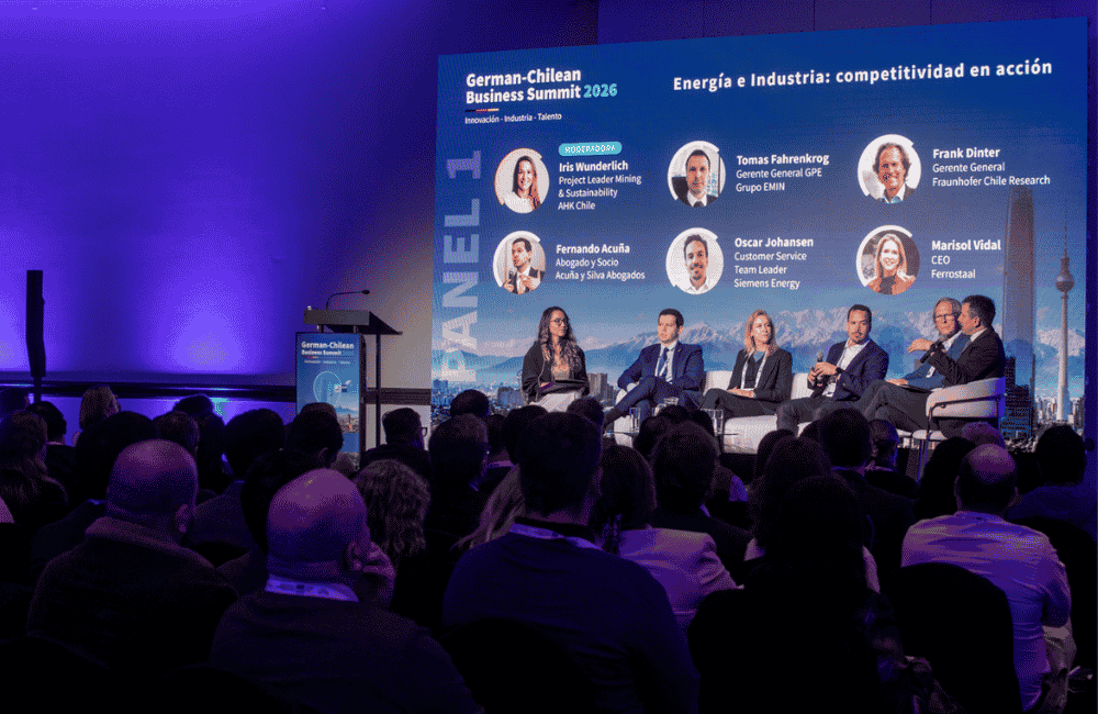 Chile y Alemania refuerzan cooperación industrial con foco en energía, tecnología y talento German-Chilean Business Day 2026 reunió a representantes empresariales de Chile y Alemania para abordar energía, tecnología y talento.